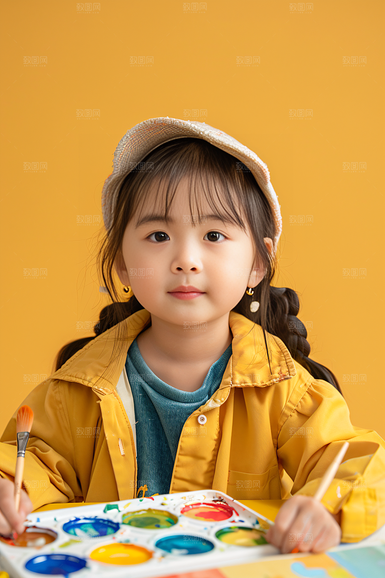 儿童绘画高清教学摄影图