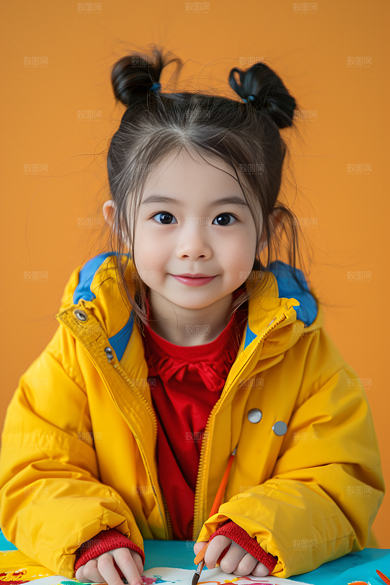 儿童绘画画板色彩摄影图