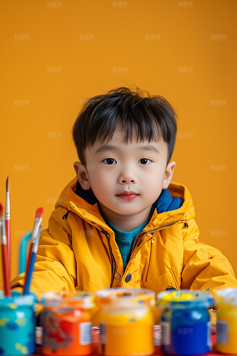 儿童绘画高清教学摄影图