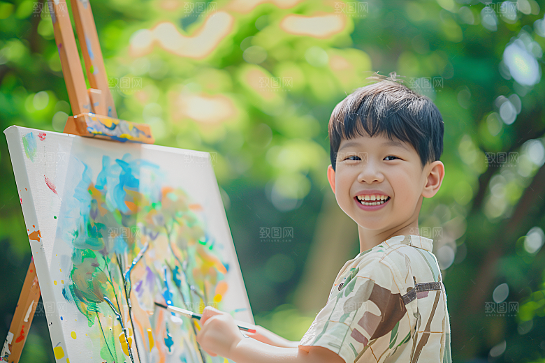 儿童绘画课程涂鸦摄影图