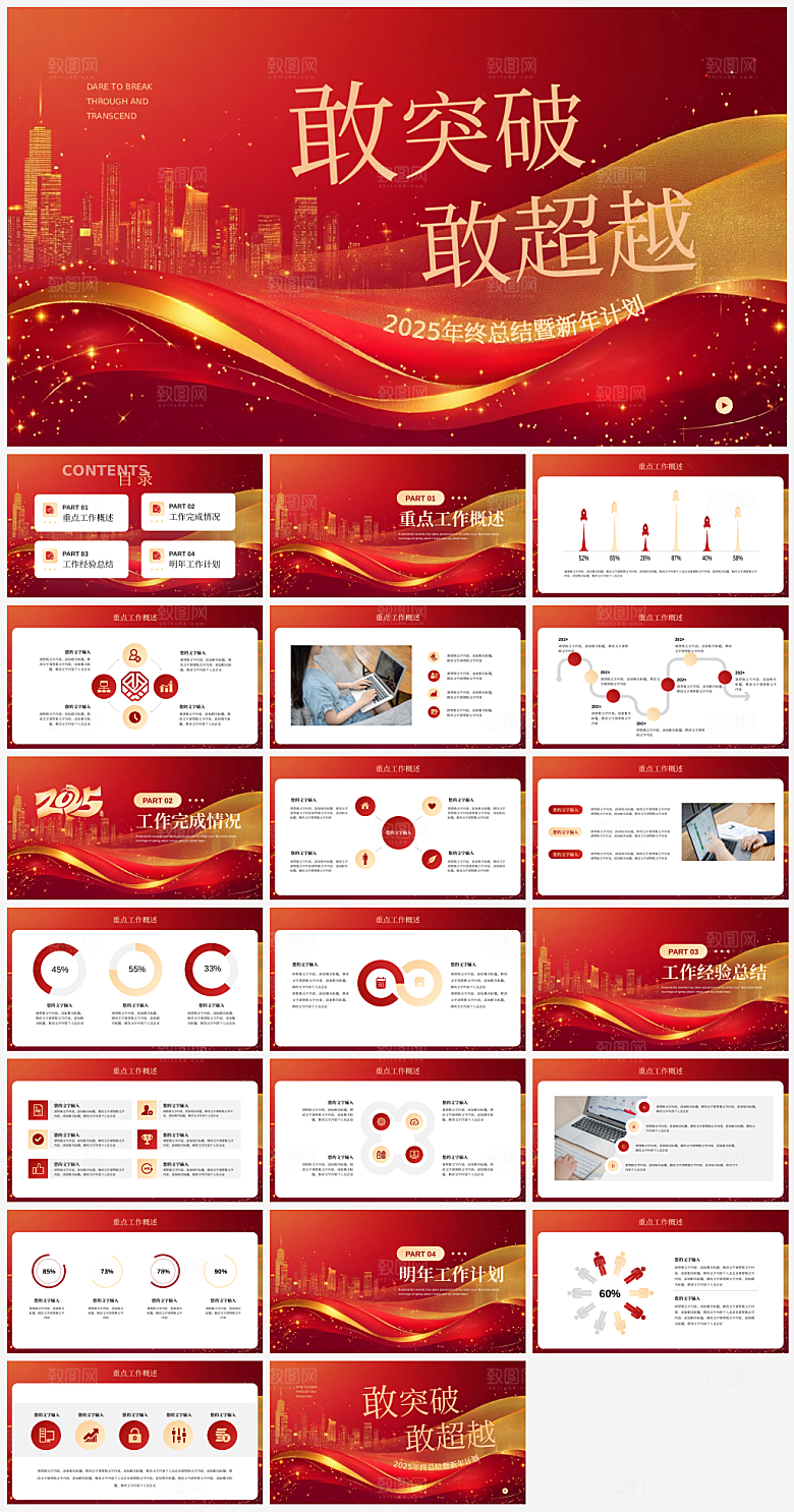 2025工作汇报年终总结ppt