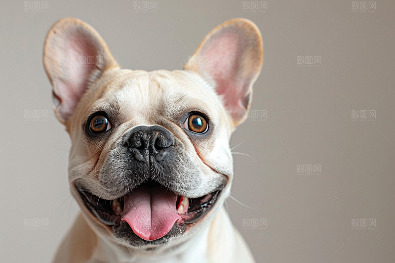 法国斗牛犬牧牛犬养宠摄影图
