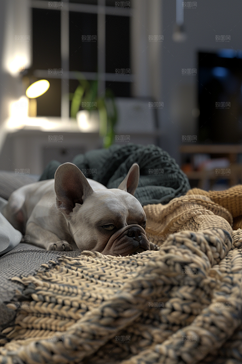 法国斗牛犬伴侣动物丑萌摄影图