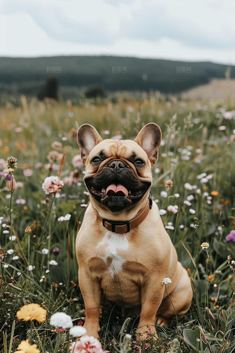 法国斗牛犬牧牛犬高清摄影图