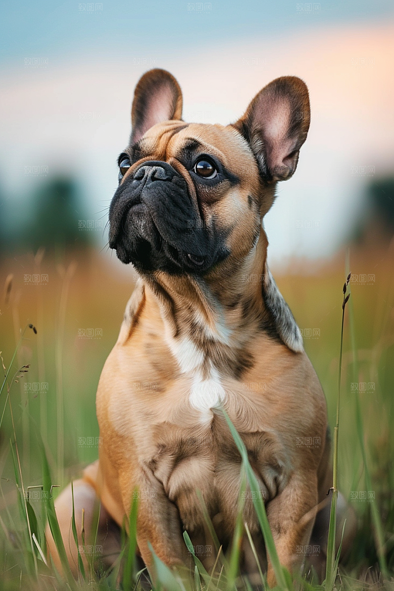 法国斗牛犬工作犬丑萌摄影图