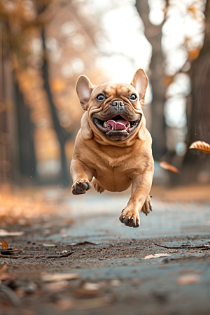 法国斗牛犬伴侣动物牧牛犬摄影图