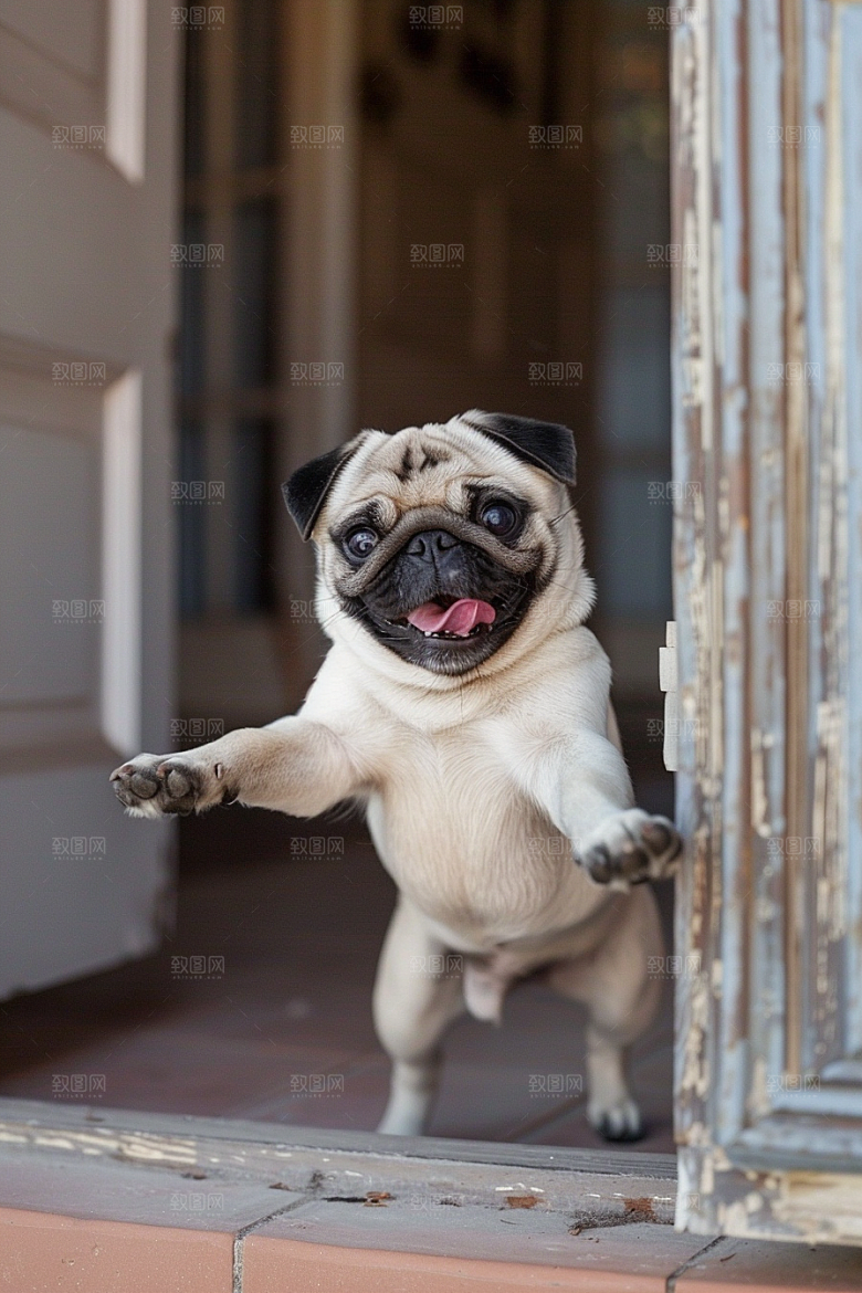 法国斗牛犬工作犬丑萌摄影图
