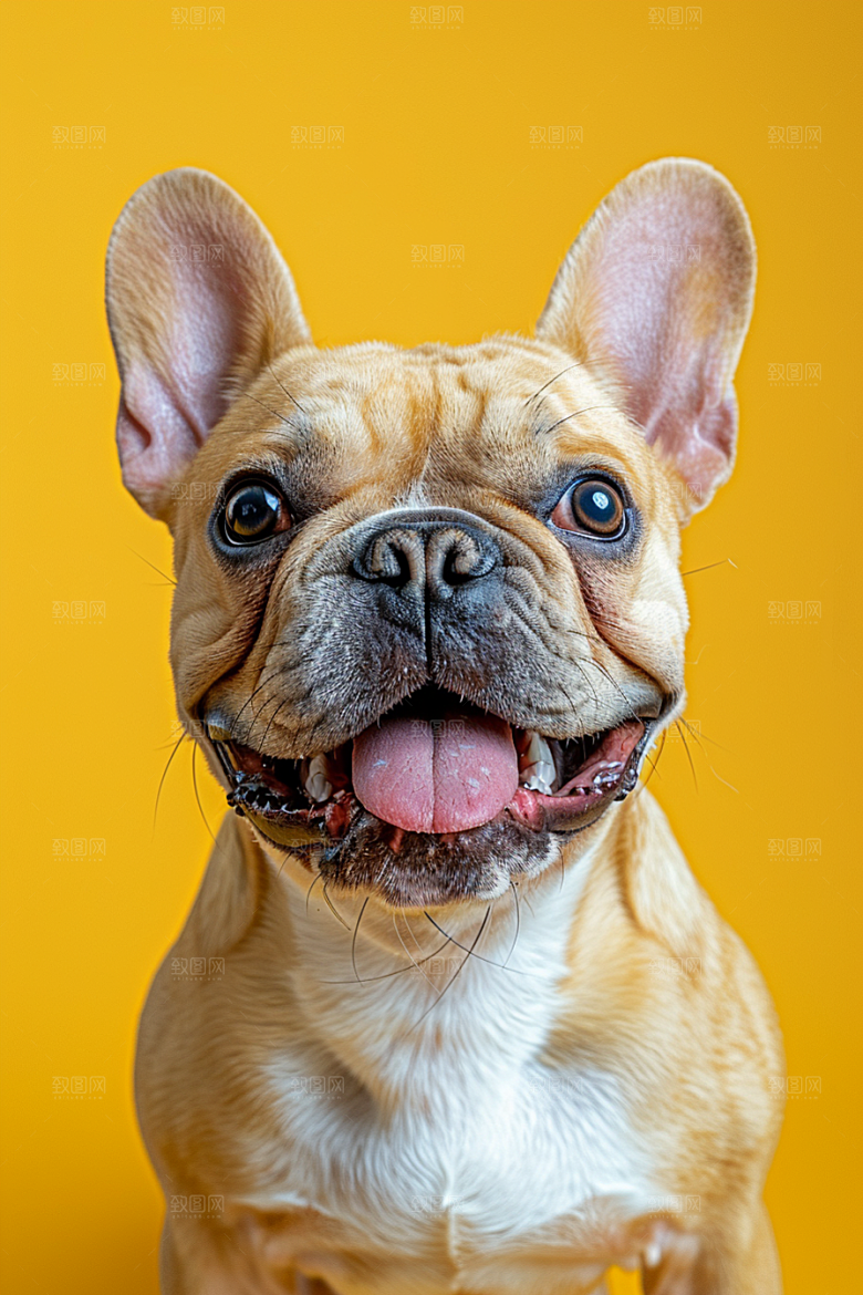 法国斗牛犬牧牛犬生活摄影图
