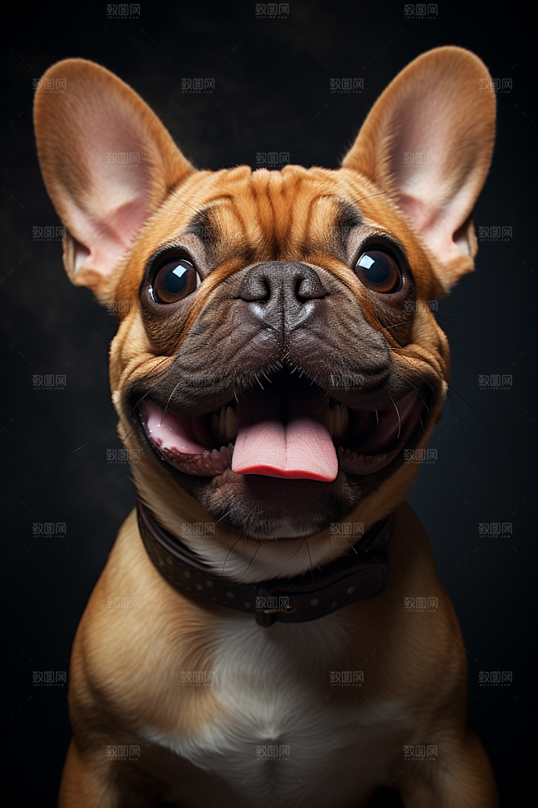 法国斗牛犬牧牛犬工作犬摄影图