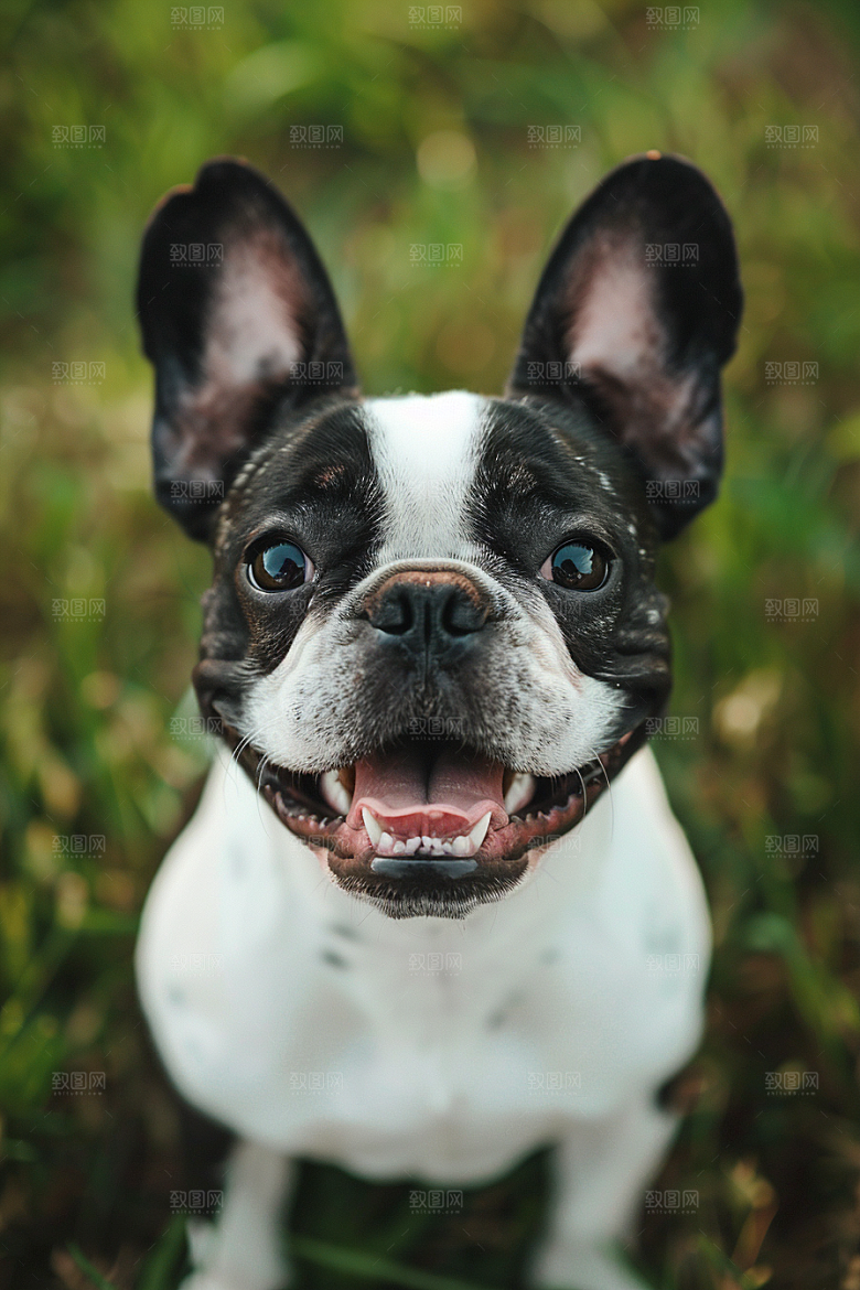 法国斗牛犬伴侣动物小狗摄影图