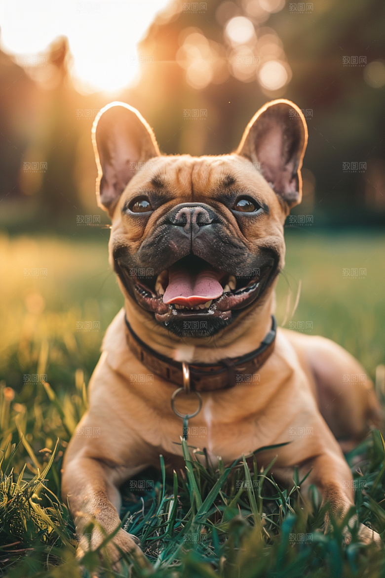 法国斗牛犬小狗自然摄影图