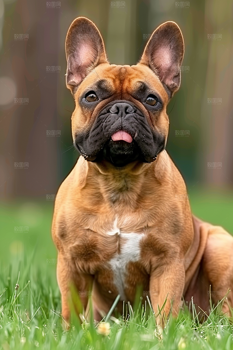 法国斗牛犬工作犬小狗摄影图