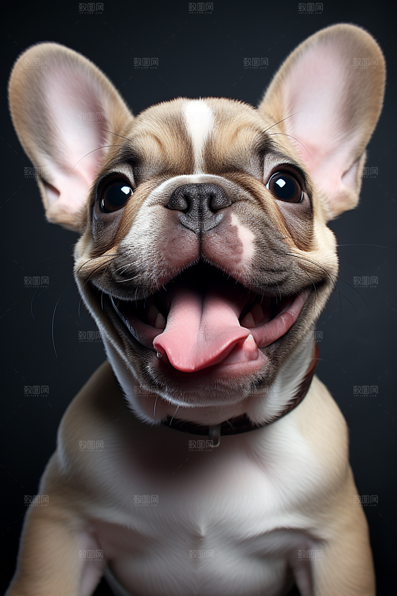 法国斗牛犬牧牛犬伴侣动物摄影图