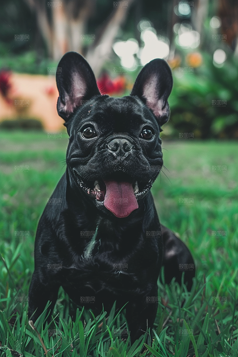 法国斗牛犬自然可爱摄影图