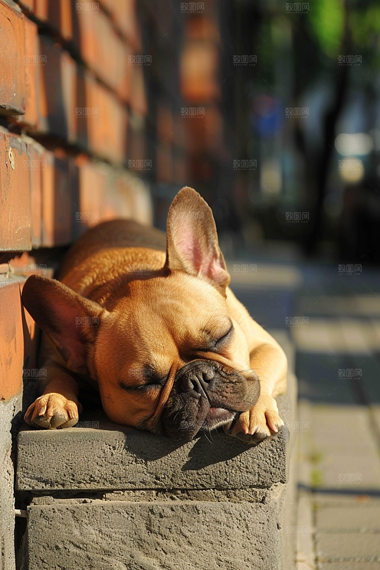法国斗牛犬丑萌牧牛犬摄影图