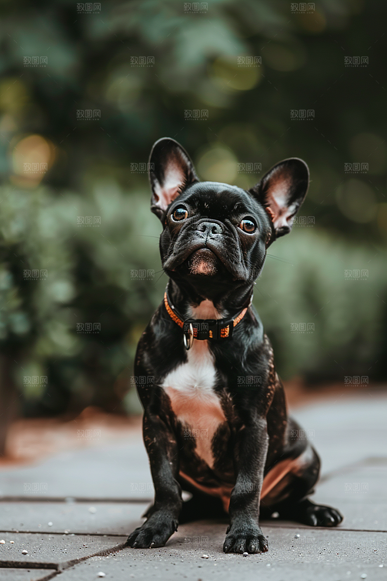 法国斗牛犬家居可爱摄影图