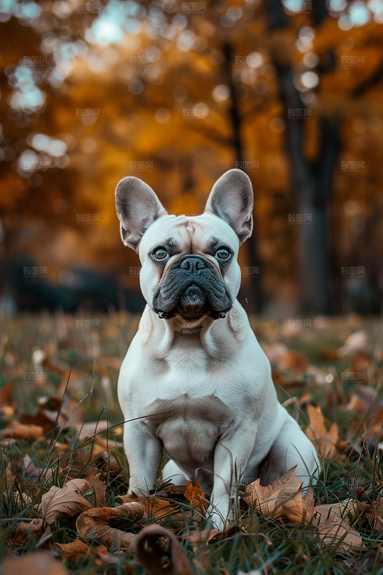 法国斗牛犬可爱牧牛犬摄影图