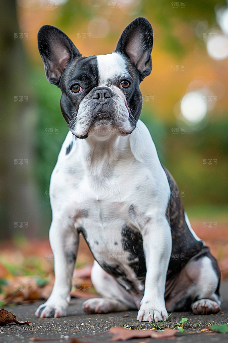 法国斗牛犬丑萌小狗摄影图