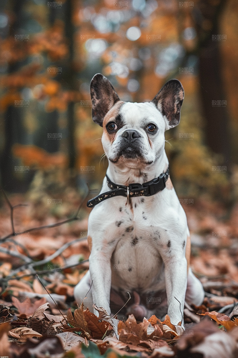 法国斗牛犬丑萌自然摄影图