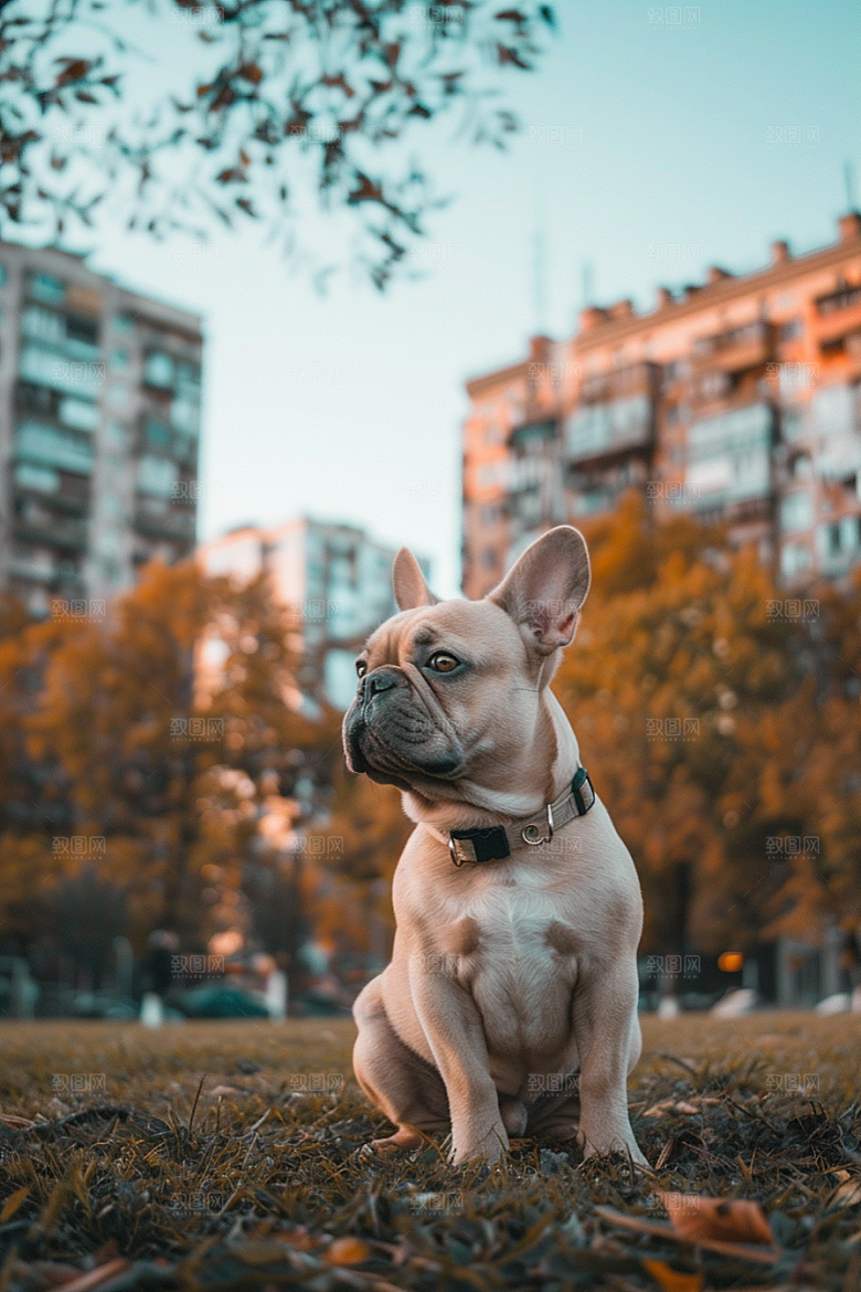 法国斗牛犬生活伴侣动物摄影图