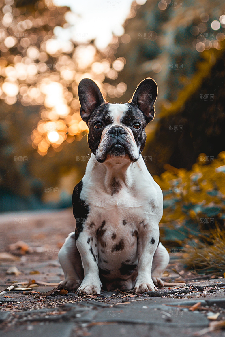 法国斗牛犬宠物丑萌摄影图