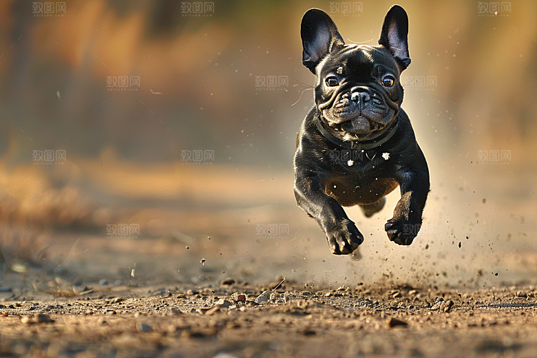 法国斗牛犬牧牛犬养宠摄影图