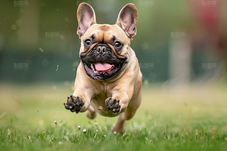 法国斗牛犬生活牧牛犬摄影图