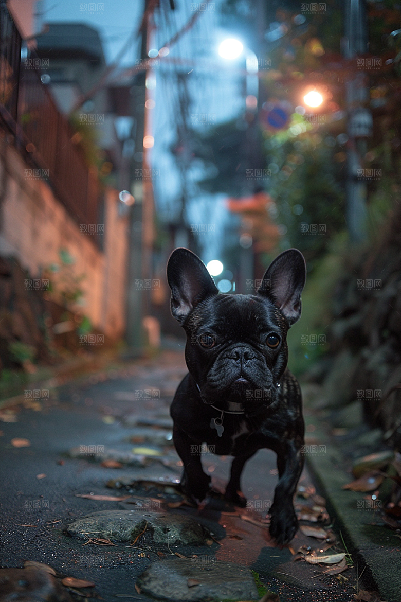法国斗牛犬牧牛犬小狗摄影图