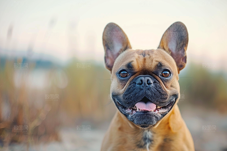 法国斗牛犬小狗宠物摄影图