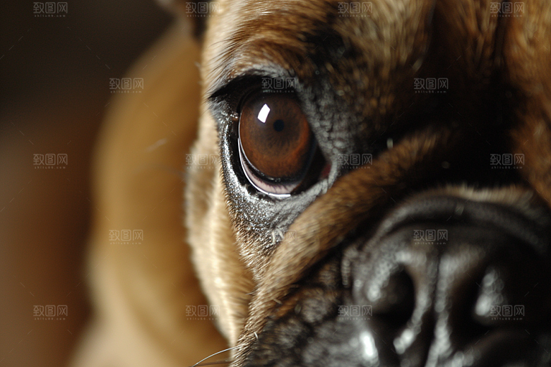 法国斗牛犬工作犬小狗摄影图
