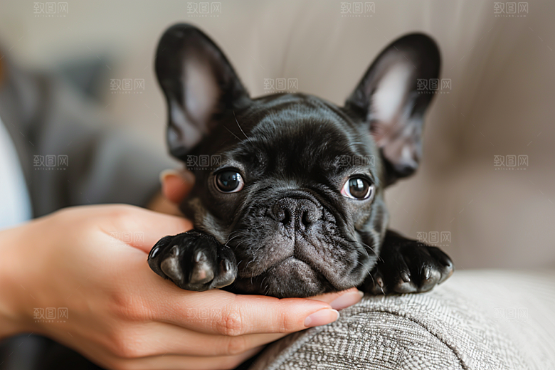 法国斗牛犬法斗牧牛犬摄影图