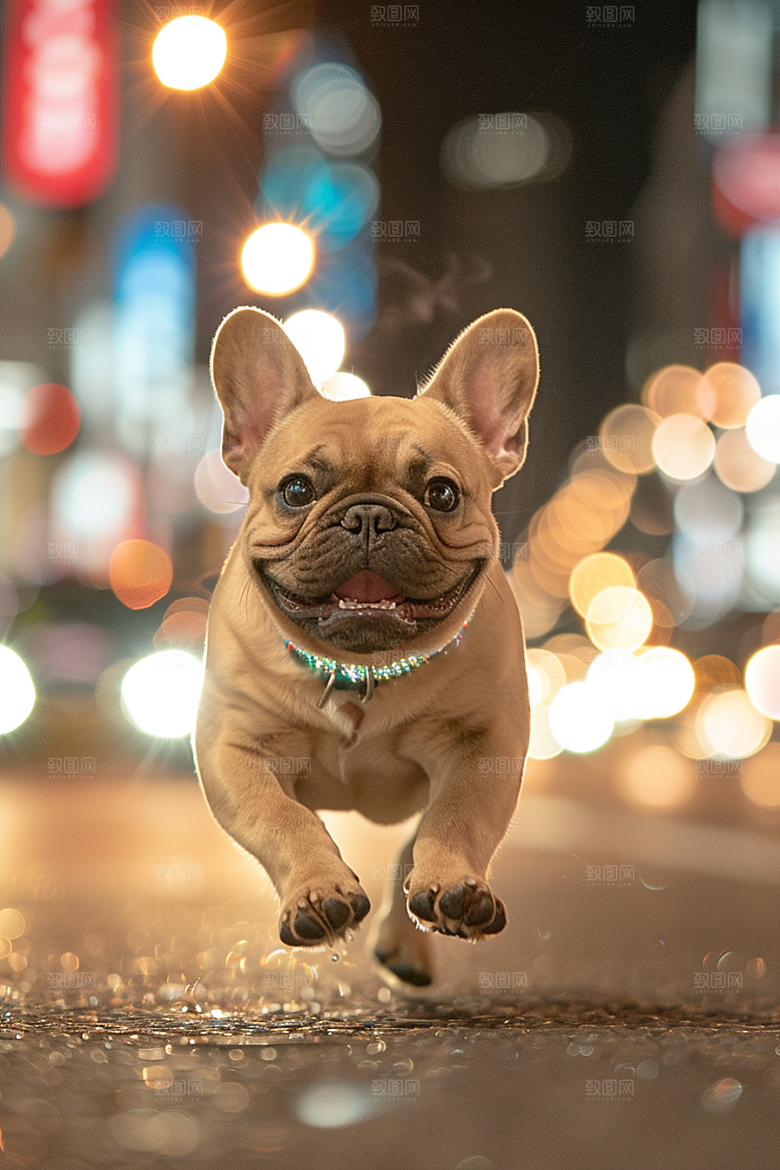 法国斗牛犬伴侣动物牧牛犬摄影图