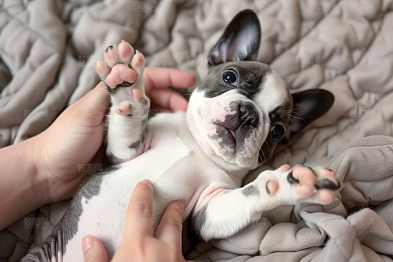 法国斗牛犬伴侣动物生活摄影图