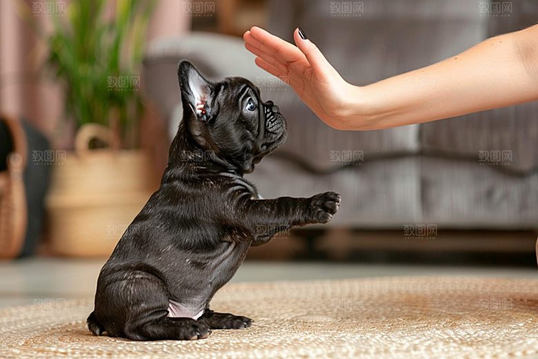法国斗牛犬可爱伴侣动物摄影图