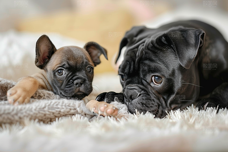 法国斗牛犬宠物养宠摄影图
