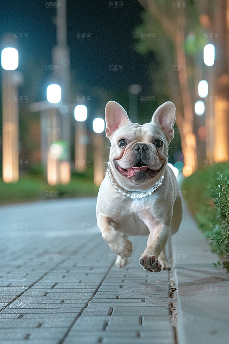法国斗牛犬丑萌牧牛犬摄影图