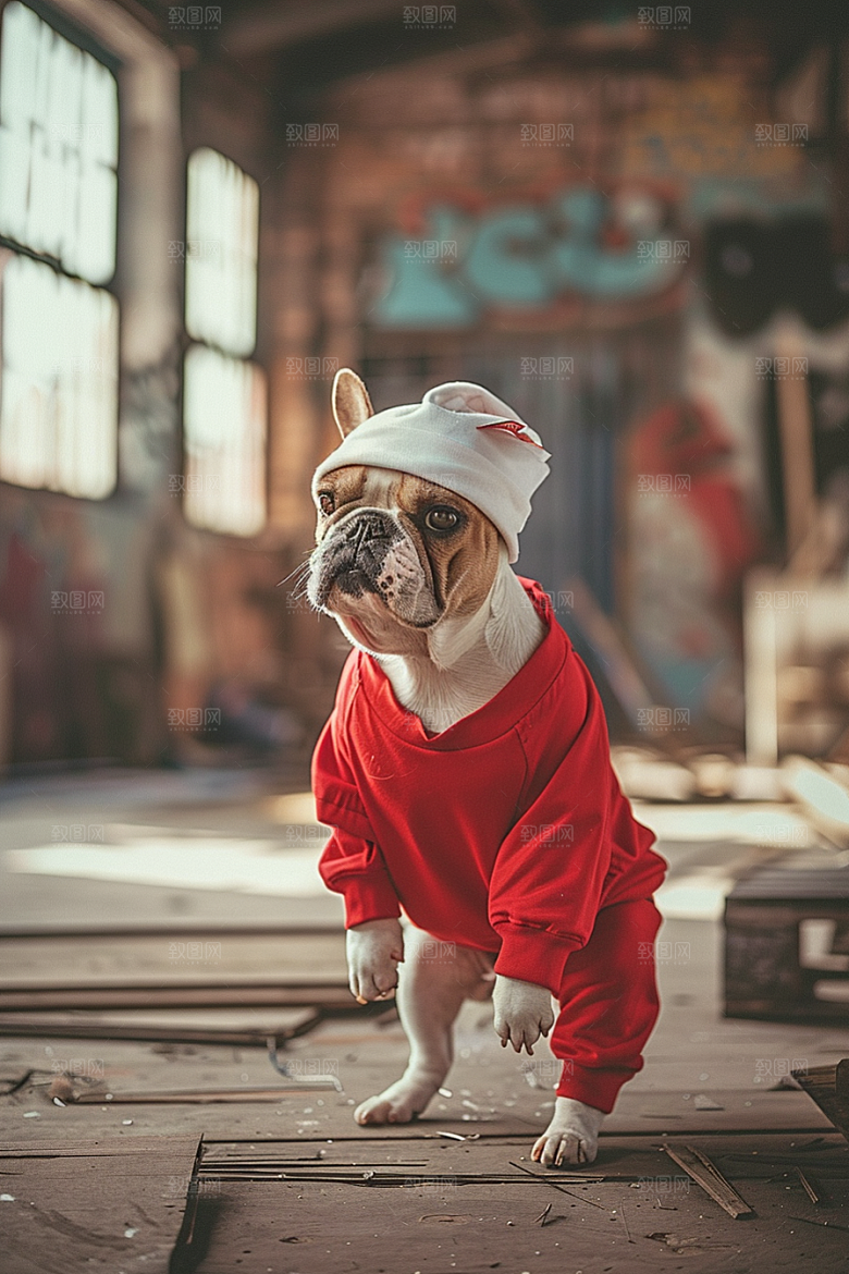 法国斗牛犬高清丑萌摄影图