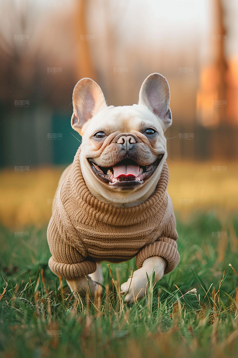 法国斗牛犬高清工作犬摄影图