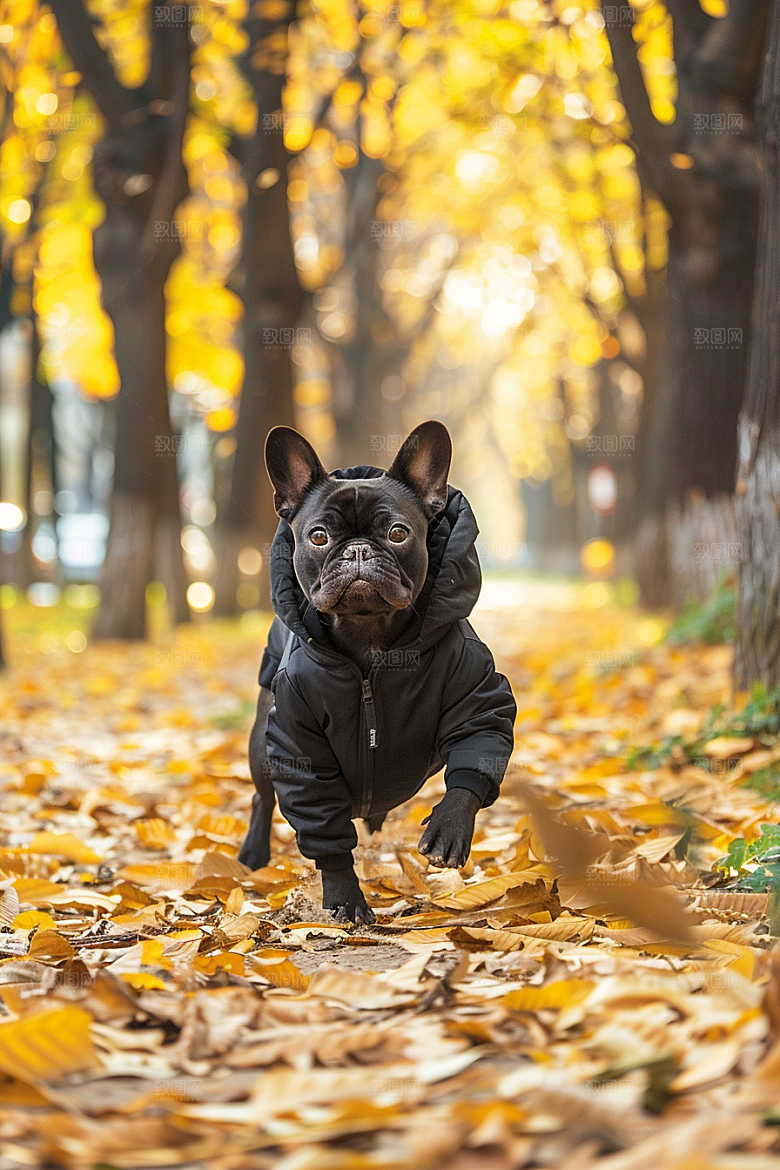 法国斗牛犬家居丑萌摄影图