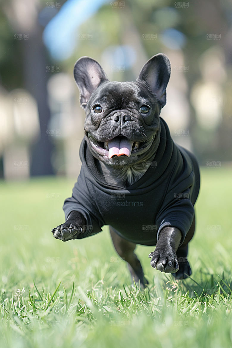 法国斗牛犬养宠丑萌摄影图