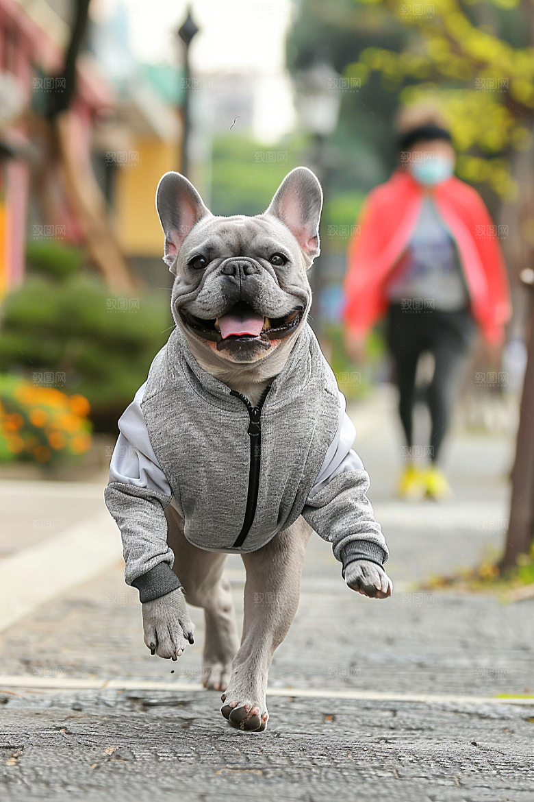 法国斗牛犬可爱牧牛犬摄影图