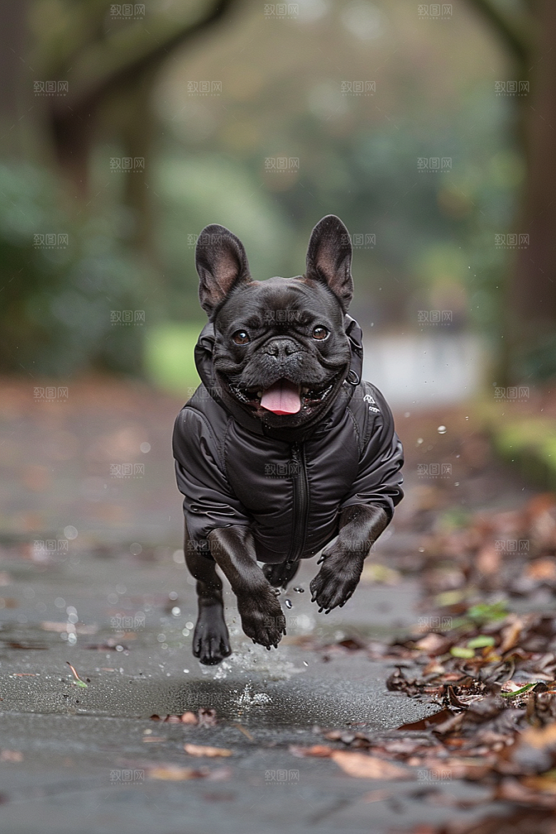 法国斗牛犬工作犬伴侣动物摄影图