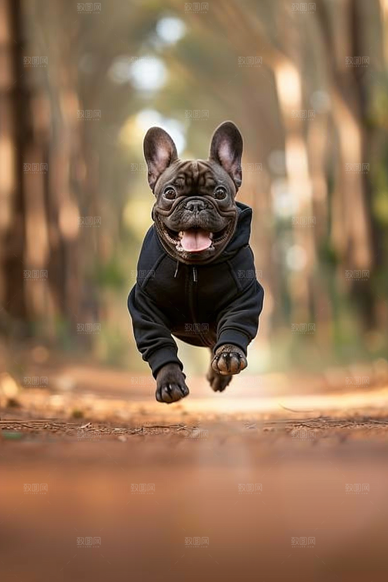法国斗牛犬法斗生活摄影图