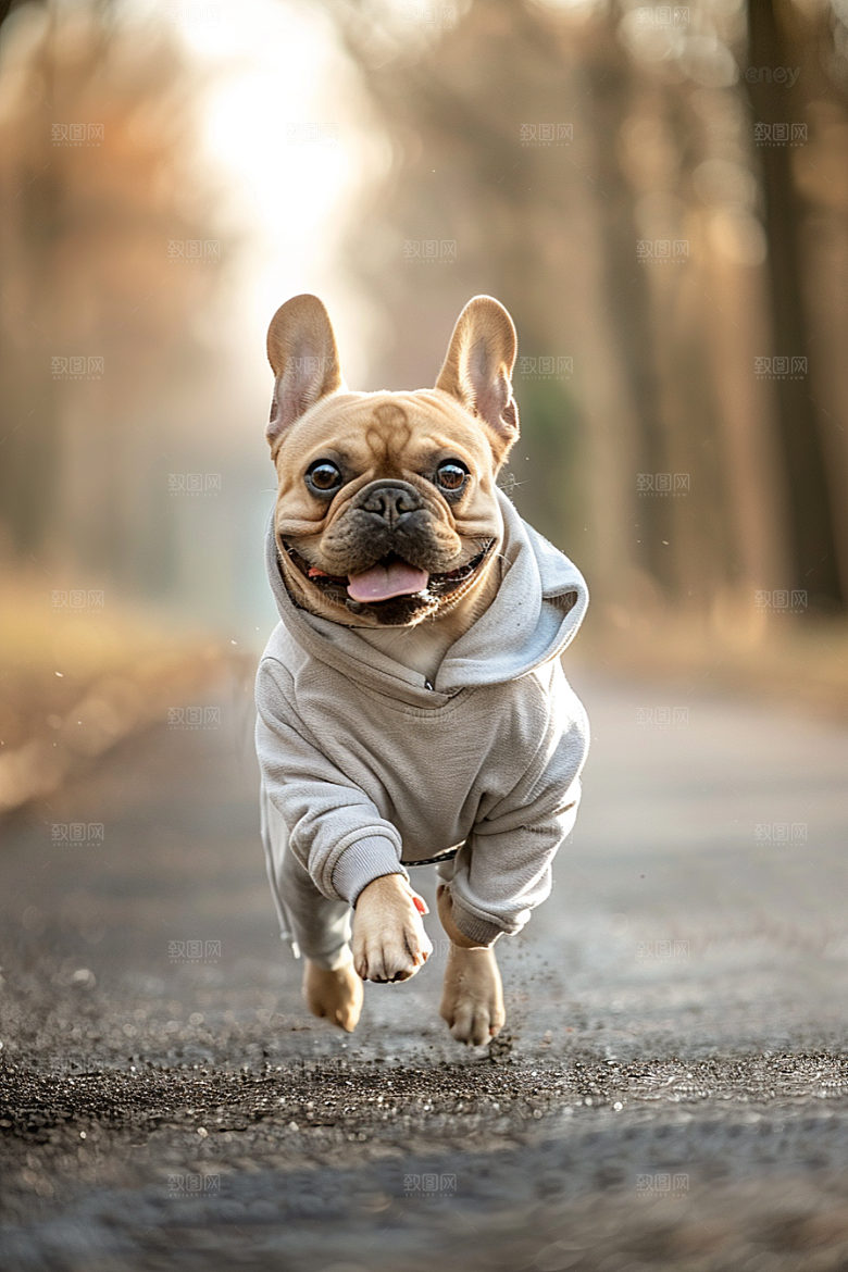 法国斗牛犬工作犬伴侣动物摄影图