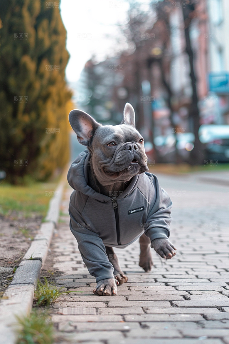 法国斗牛犬工作犬小狗摄影图