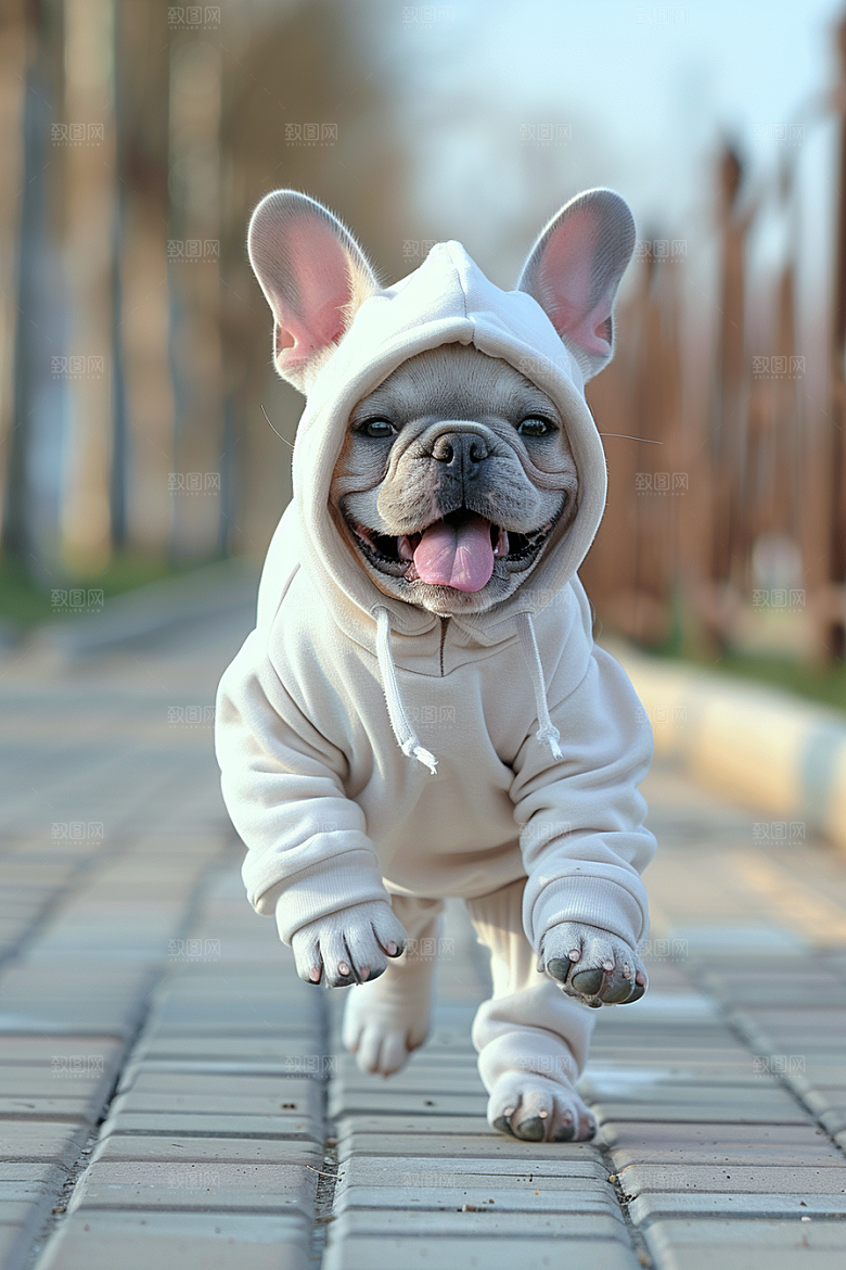 法国斗牛犬养宠伴侣动物摄影图