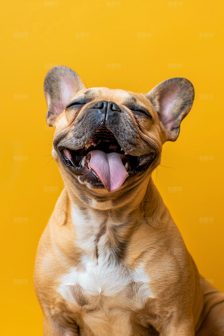 法国斗牛犬牧牛犬丑萌摄影图