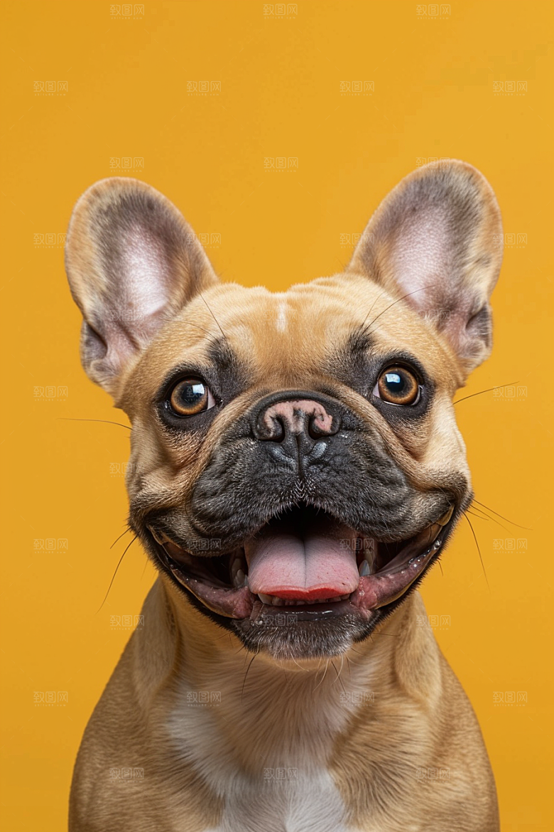 法国斗牛犬牧牛犬自然摄影图