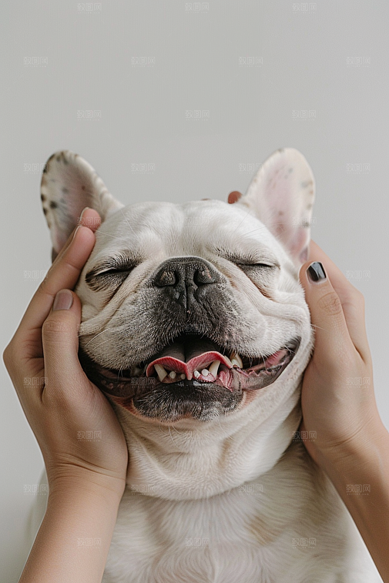法国斗牛犬宠物丑萌摄影图