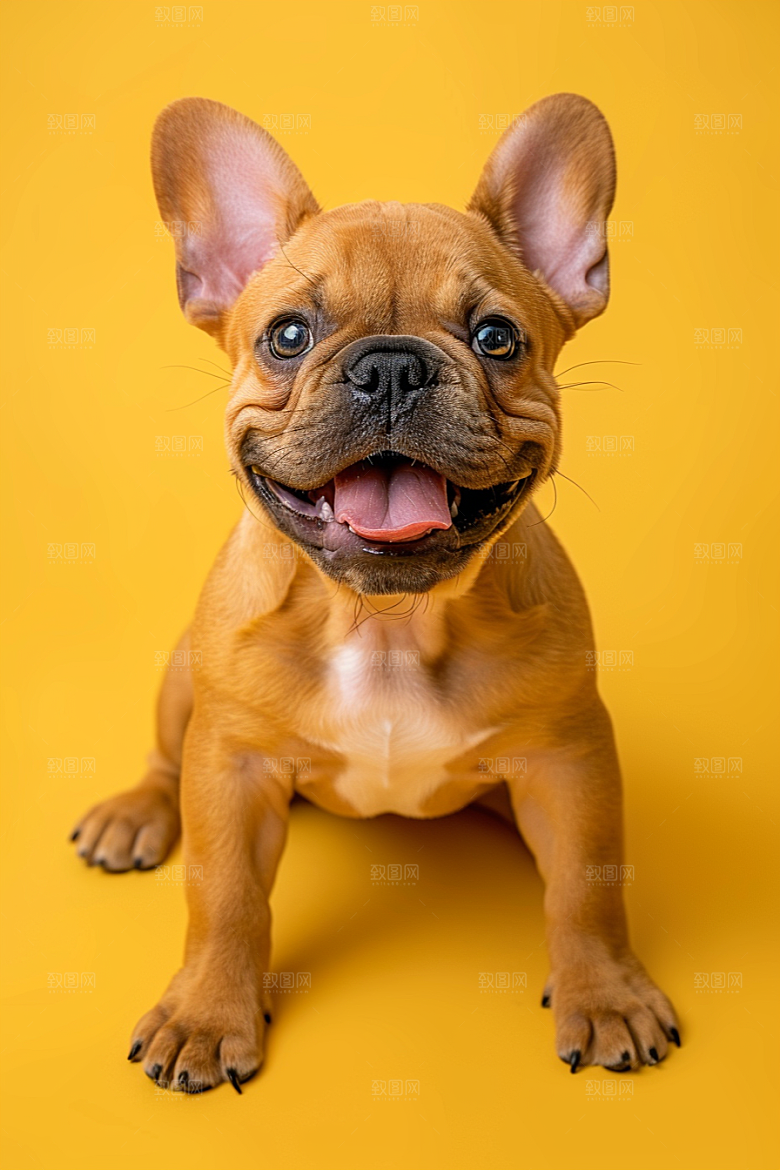 法国斗牛犬宠物小狗摄影图